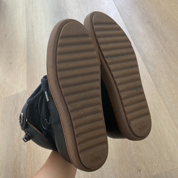 Coach Sherling black leather Monroe women booties - Picture 6 of 9